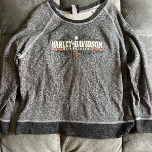 Harley-Davidson Black and White Knit Top